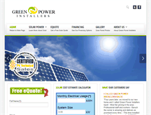 Tablet Screenshot of greenpowerinstallers.com